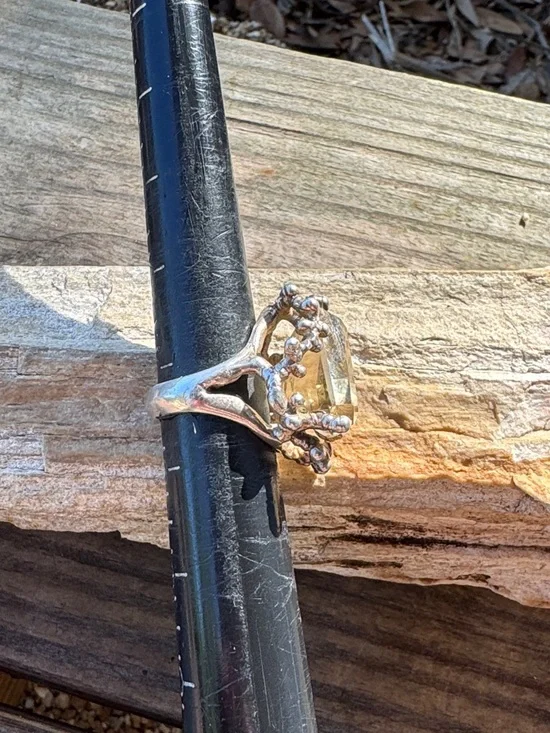 Artisan Sterling SIlver Ring with Citrine - Picture 6 of 6